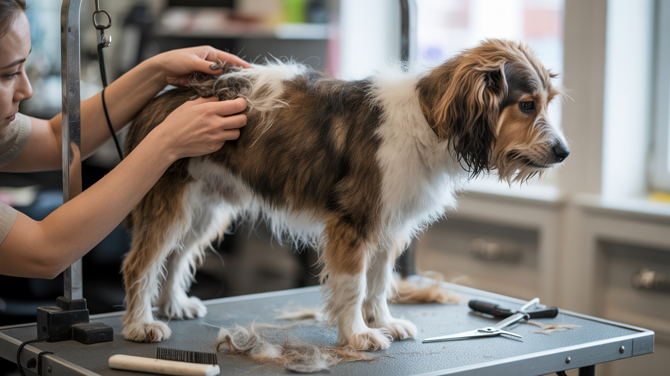 Matted Fur? Here's Exactly How Professional Groomers Handle It 1 a documentary style photograph of a prof tfFowjKISem